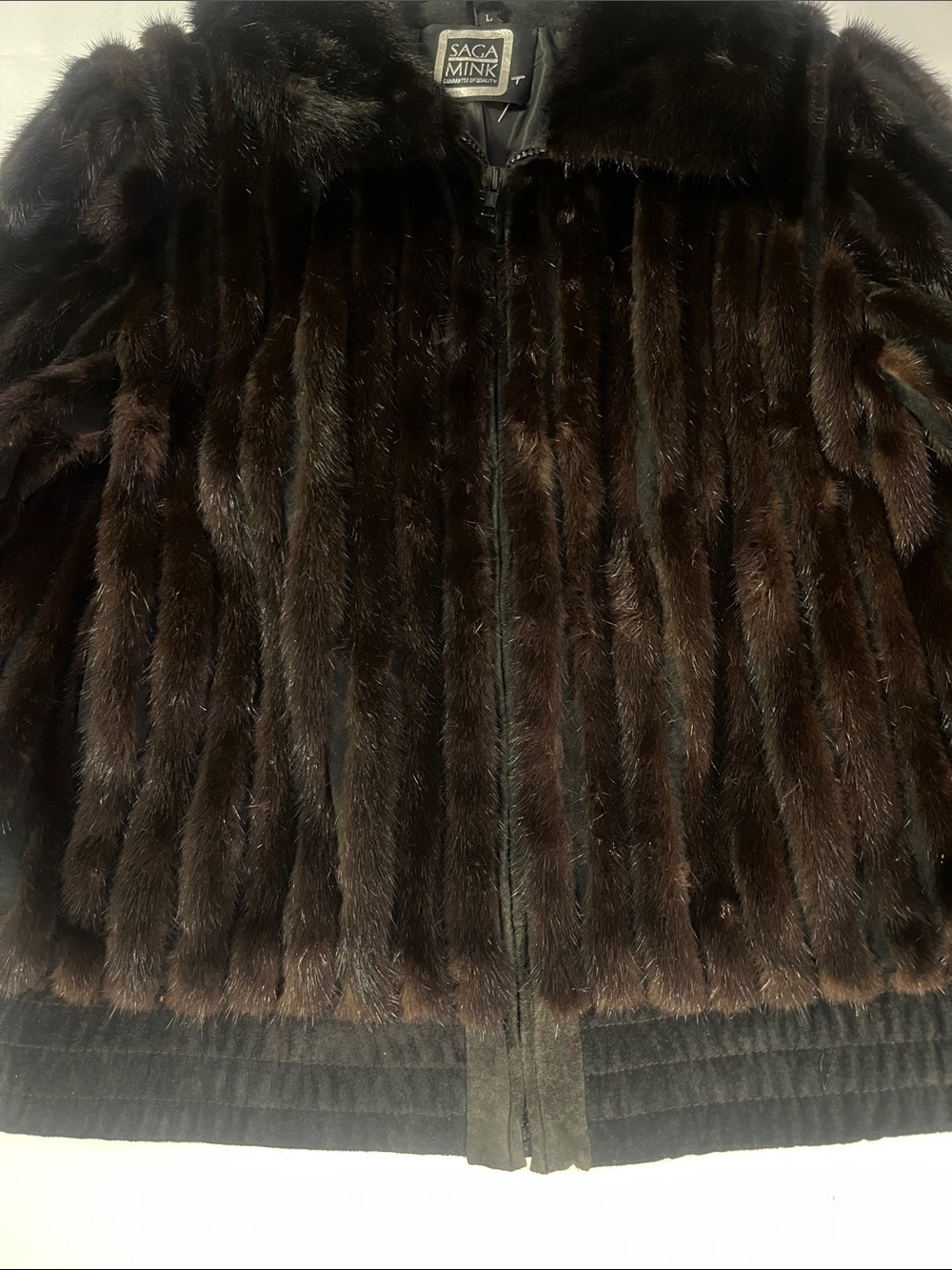 Saga Furs Dark Brown Mink Teddy Jacket